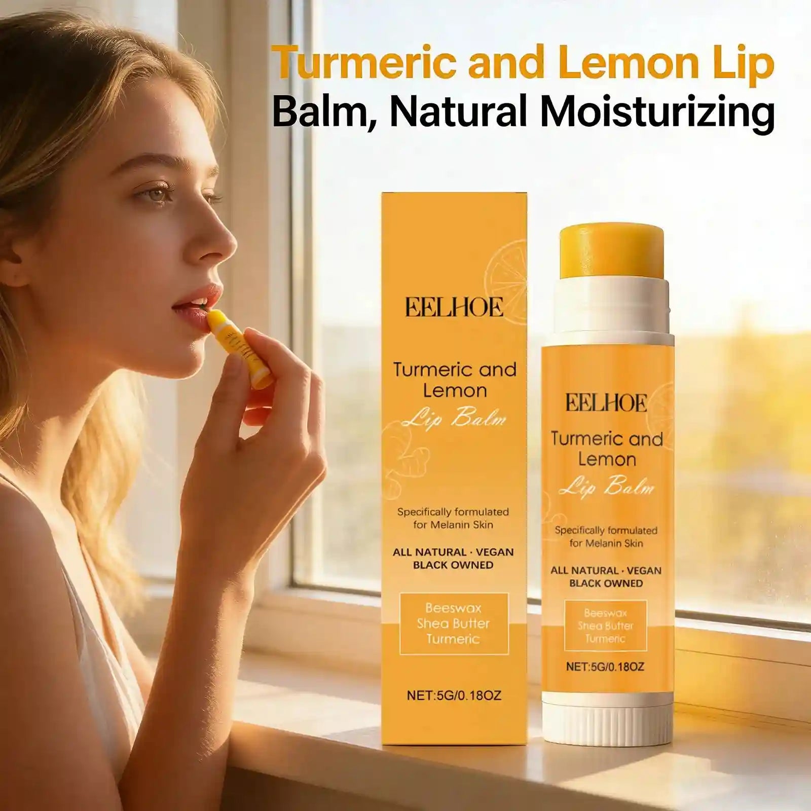 Turmeric Lemon Lip Balm | Nourishing Moisturizing Lip Treatment (5g) Lip Care Tidesmit