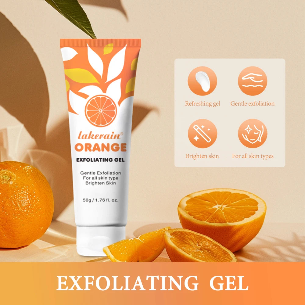 Orange Peeling Gel Body Exfoliator - Natural Deep Cleansing 50g Scrubs Treatments Tidesmit