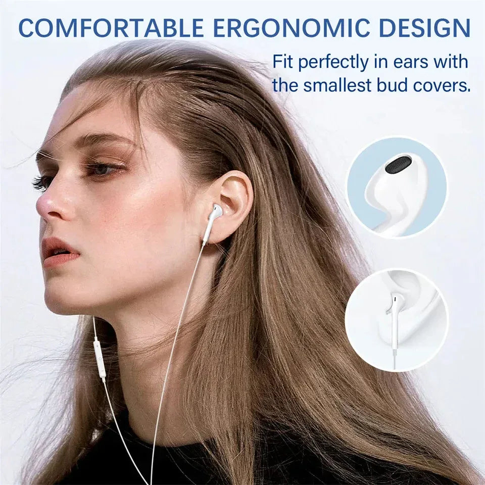 Tidesmit USB-C Wired Earphones With Noise Canceling Mic - 1 Pair Tidesmit