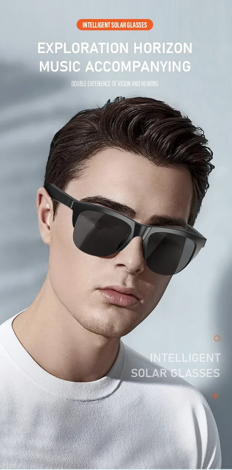 Tidesmit Bluetooth Smart Glasses V5.3 - Wireless Audio & UV Protection Tidesmit