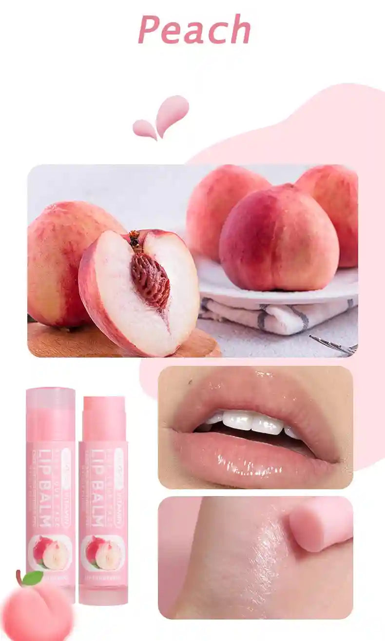 Fruit Flavor Lip Balm Set - 6 Pack Moisturizing Lip Treatment Lip Care Tidesmit