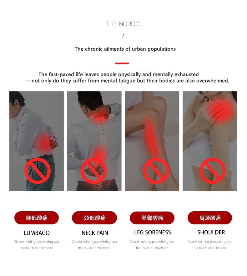 Portable Electric Massager for Muscle Relief - 8 Mode Wellness Device Massage Cushion Tidesmit