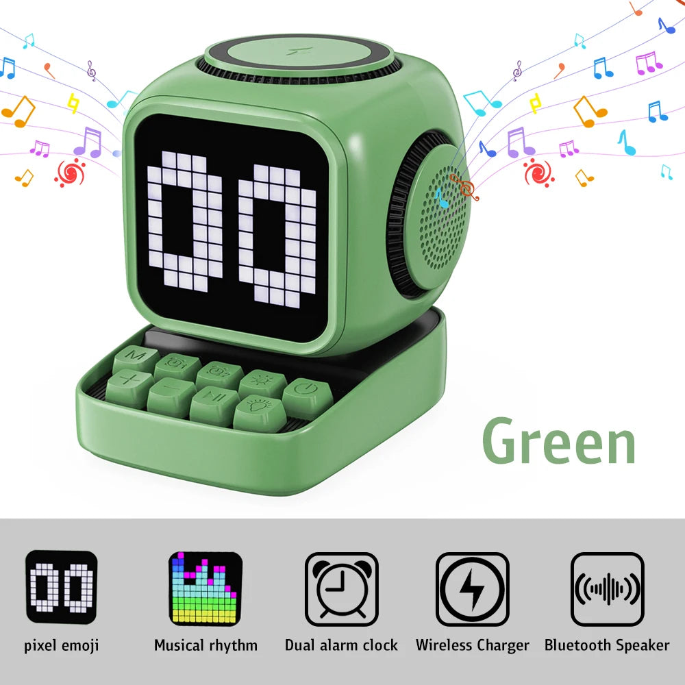 15W Fast Wireless Charger and Bluetooth Speaker | Tidesmit Audio Dock green Tidesmit