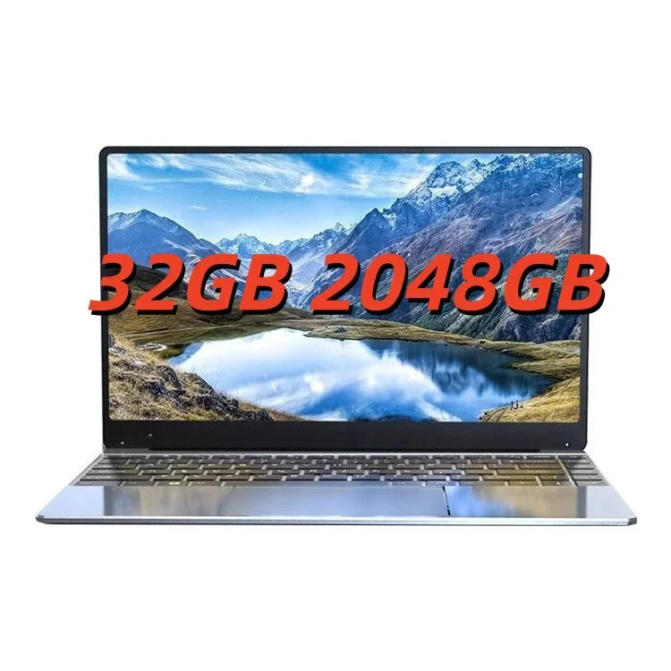 Chic 14.1 Inch Laptop Intel 4405U,120Hz FHD IPS Screen,32GB RAM 2TB SSD,5000mAh Battery Backlit Keyboard