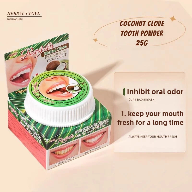 Tidesmit Rasyan herbal clove toothpaste for teeth whitening and natural tartar removal