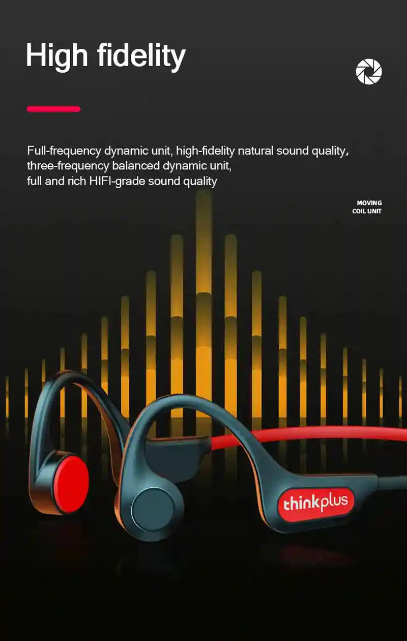 Tidesmit Bone Conduction Wireless Headphones - Bluetooth 5.3 Waterproof Tidesmit