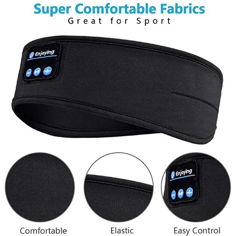 Wireless Sleep Headphones Headband - Breathable Soft Bluetooth Fabric Tidesmit