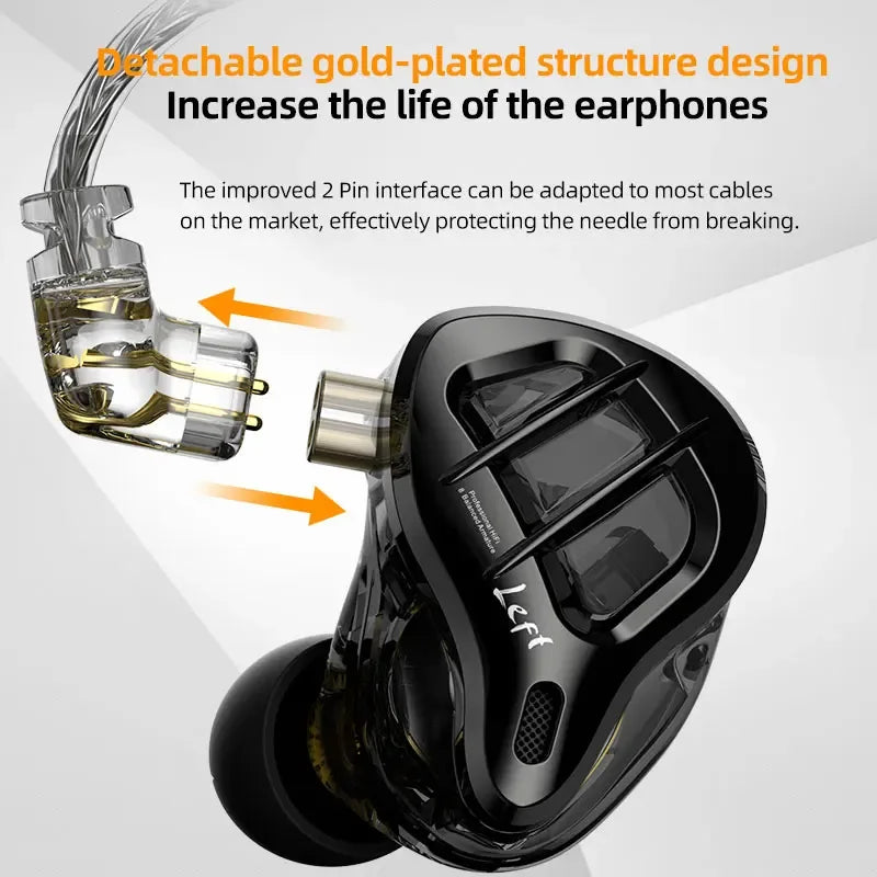 KZ ZAR 8-Driver Hybrid In-Ear Monitor Earphones by Tidesmit Tidesmit
