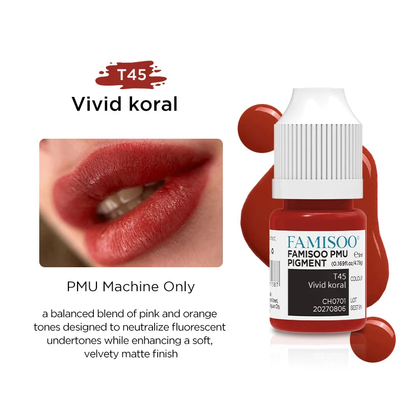 Lip Tattoo Ink – Long Lasting Microblading Pigment 5ml | Tidesmit Permanent Makeup Machines Tidesmit