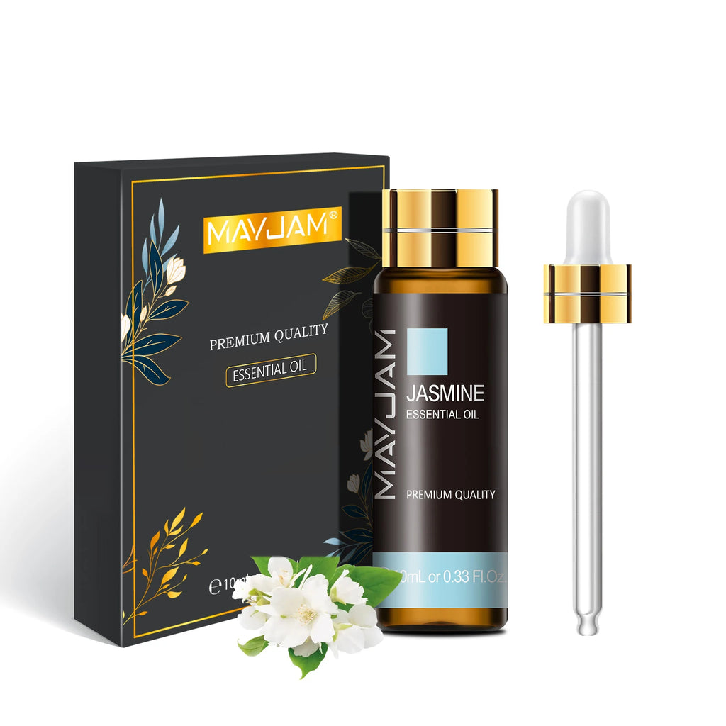 MAYJAM Lavender Jasmine Eucalyptus Vanilla Sandalwood Mint 10ml Natural Plant Essential Oil with Dropper For Diffuser Humidifier