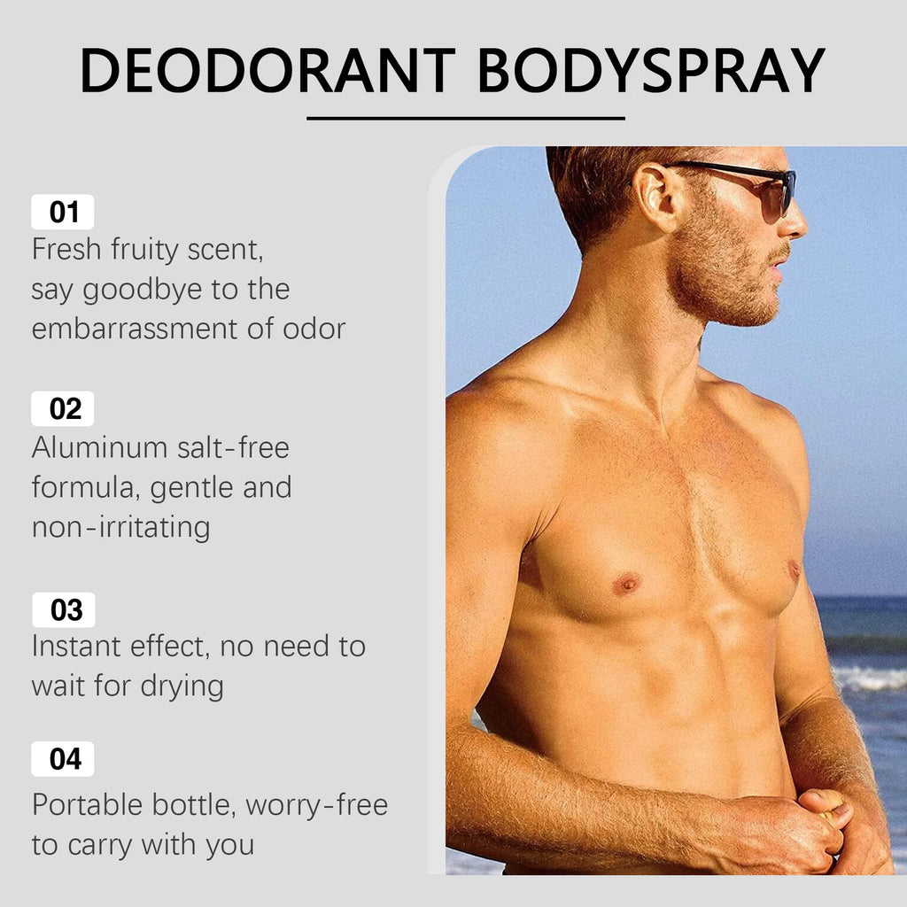Tidesmit East Moon fruity underarm deodorizing spray for sweat elimination and long-lasting fresh odor protection.