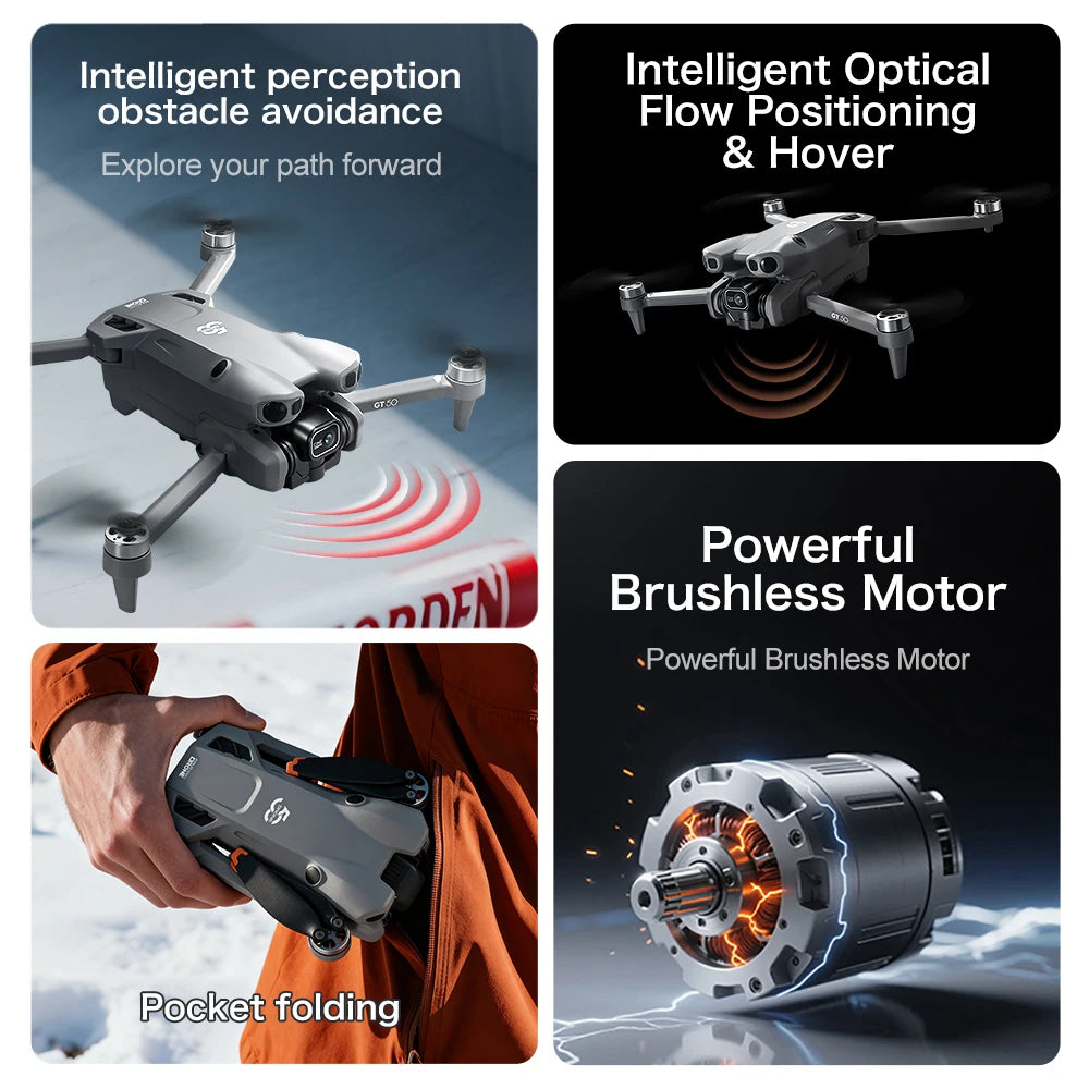 4K Camera Drone with GPS - Foldable Brushless RC Quadcopter by Tidesmit Tidesmit