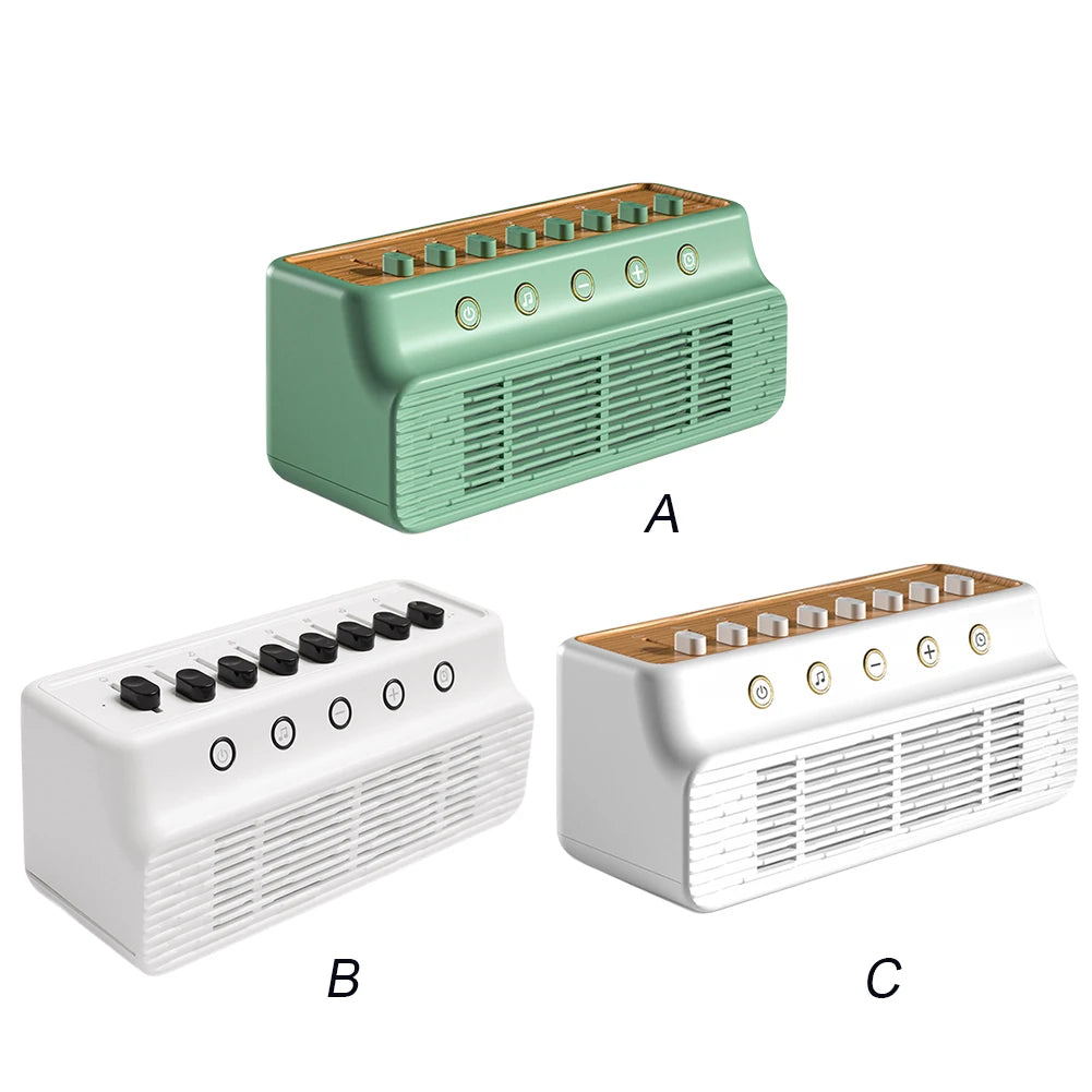 DIY White Noise Speaker Timer Sleep Sound Machine Type-C Rechargeable White Noise Sleep Machines for Bedroom Living Room Bedside