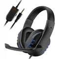 Wired Gaming Headset with Mic for PC and PS4 - Blue/Red Blue Tidesmit
