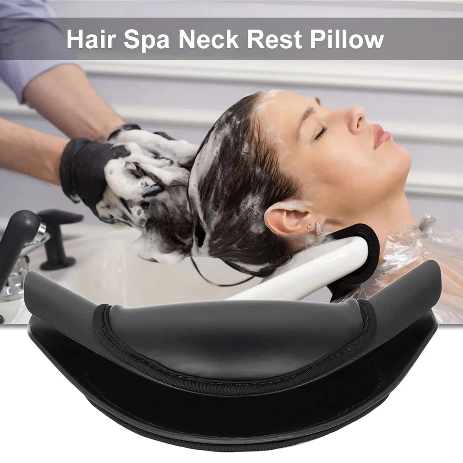 Silicone Hair Washing Neck Rest Cushion - Ergonomic Salon Support Pad Massage Chairs Tidesmit