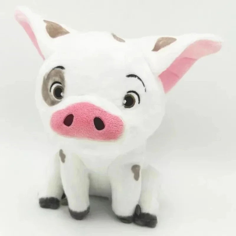 Cute 22cm Moana Pua pig plush toy. Soft white cartoon stuffed animal pillow, perfect for kids' bedroom decor gifts.