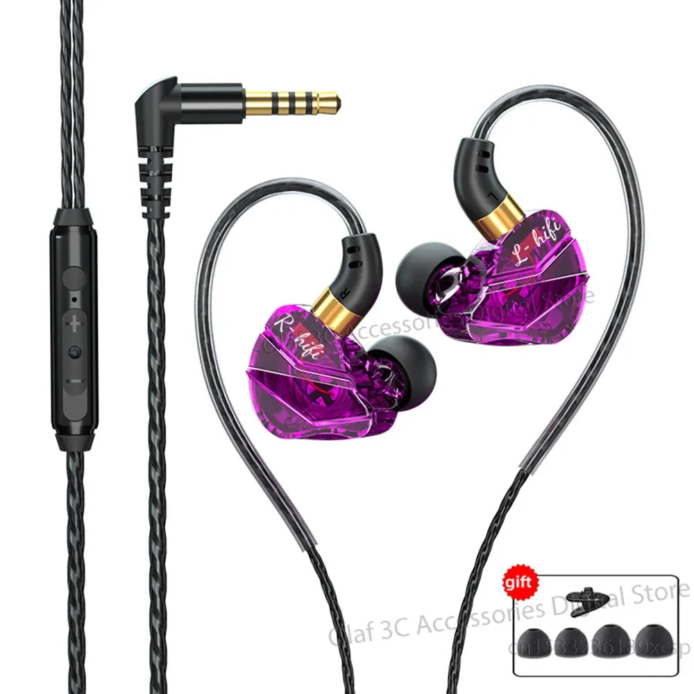 Tidesmit USB-C Wired Earbuds with 9D HiFi Stereo Bass - S16 Series 3.5mm Purple-s16 China Mainland Tidesmit