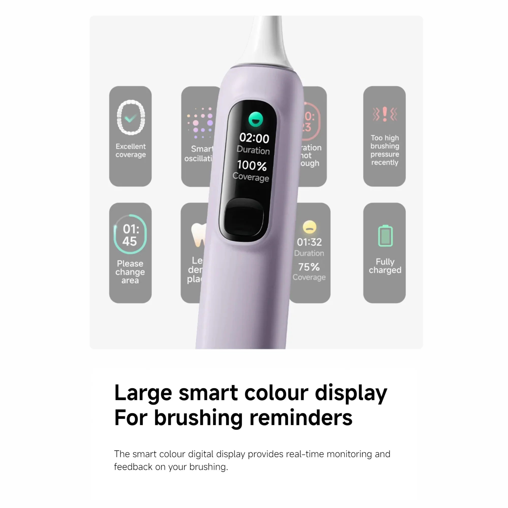 Xiaomi Oscillation Electric Toothbrush Pro EU Smart Colour Display Oscillating Ultrasonic Motor 180-day Long Battery Life IPX8