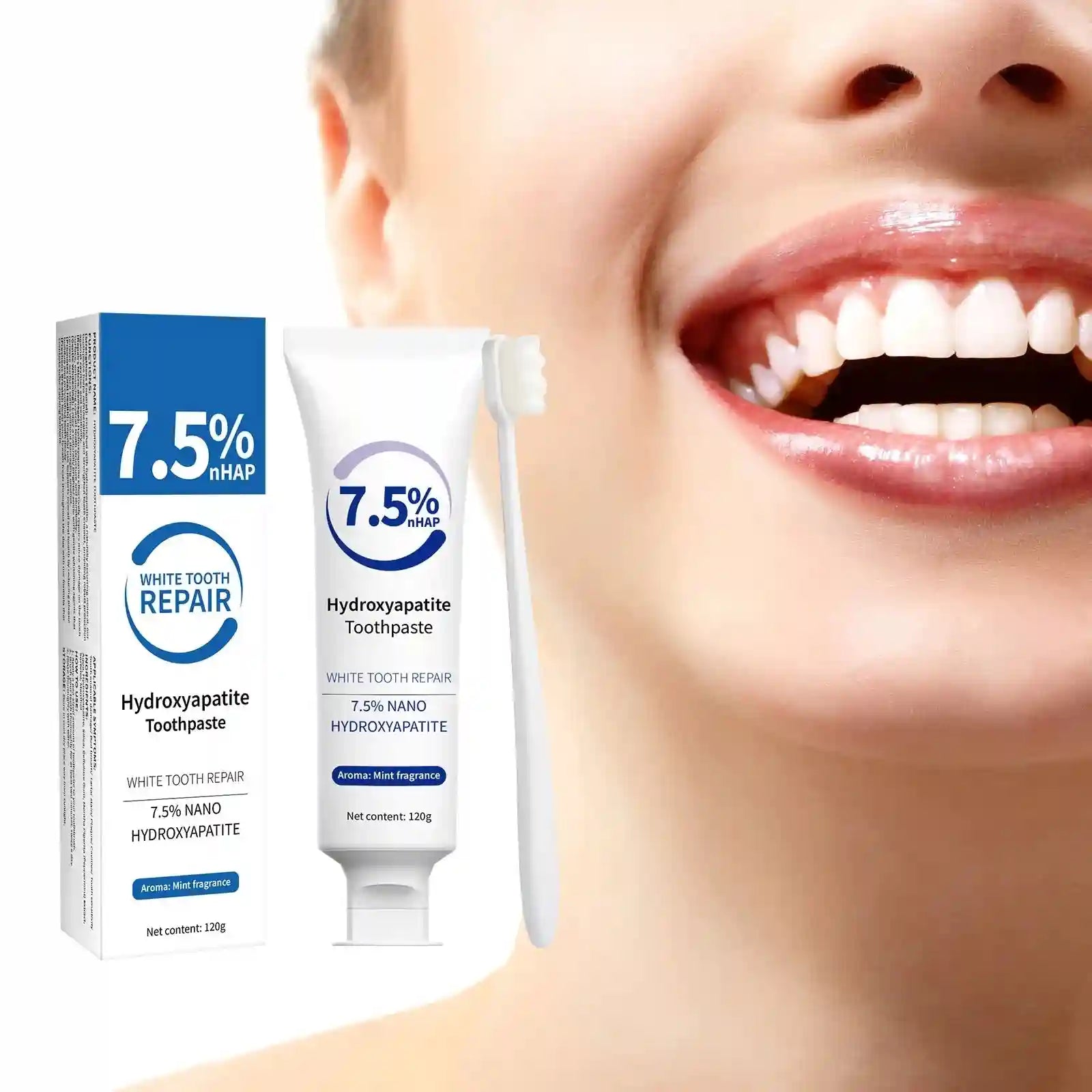 Tidesmit Hydroxyapatite toothpaste and whitening pen set for gentle stain removal and enamel repair
