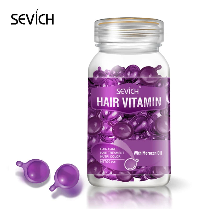 Sevich 30pc Keratin Hair Vitamin Oil Capsules for Silky, Repaired, and Healthy Hair by Tidesmit.