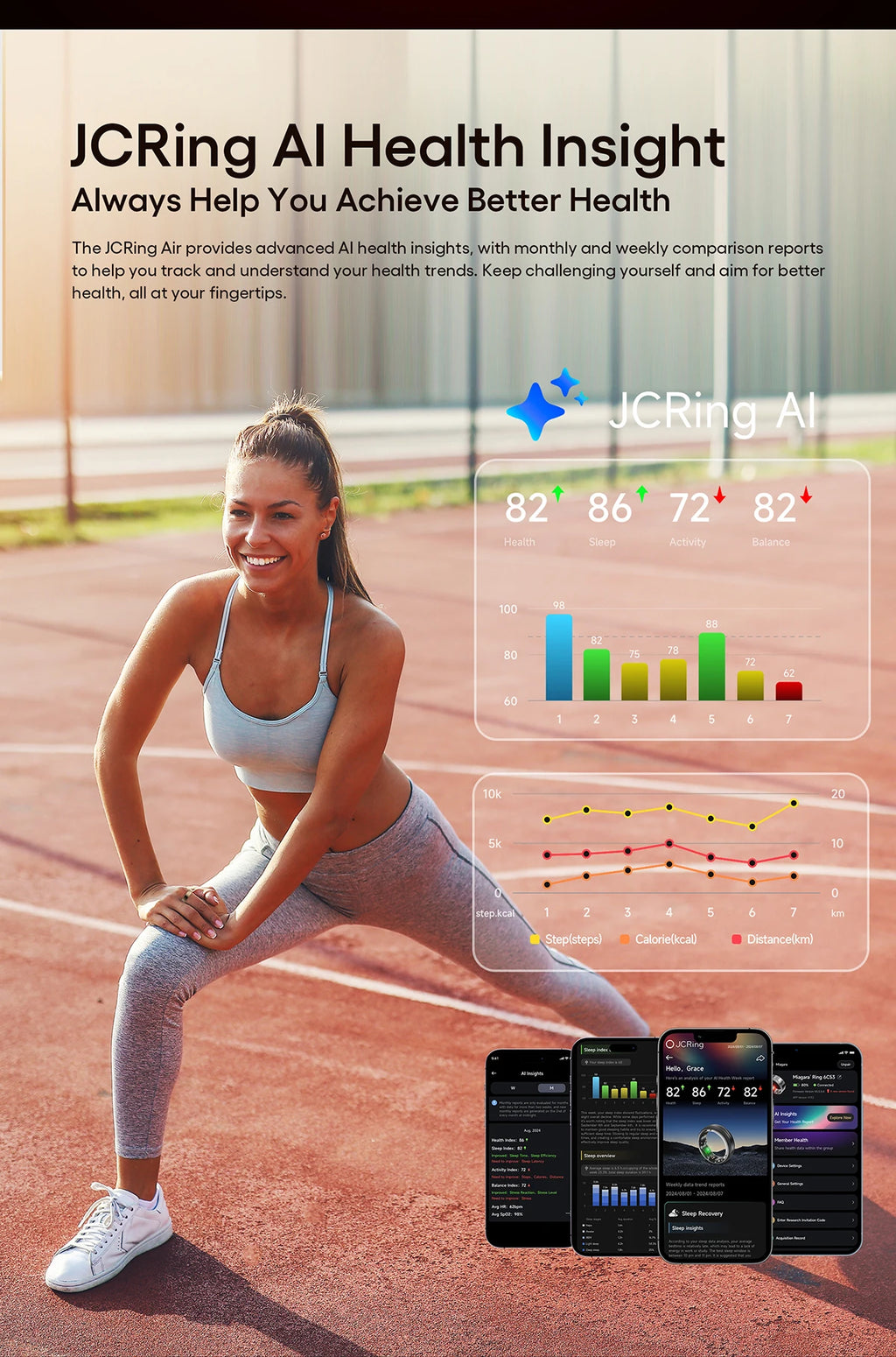 Trendy X3B Smart Ring HRV Heart Rate Monitor Sleep Tracker Women's Health Fitness Sensor