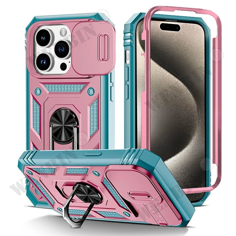 iPhone 16 Pro Max Case with Kickstand and Camera Guard Protection Tidesmit