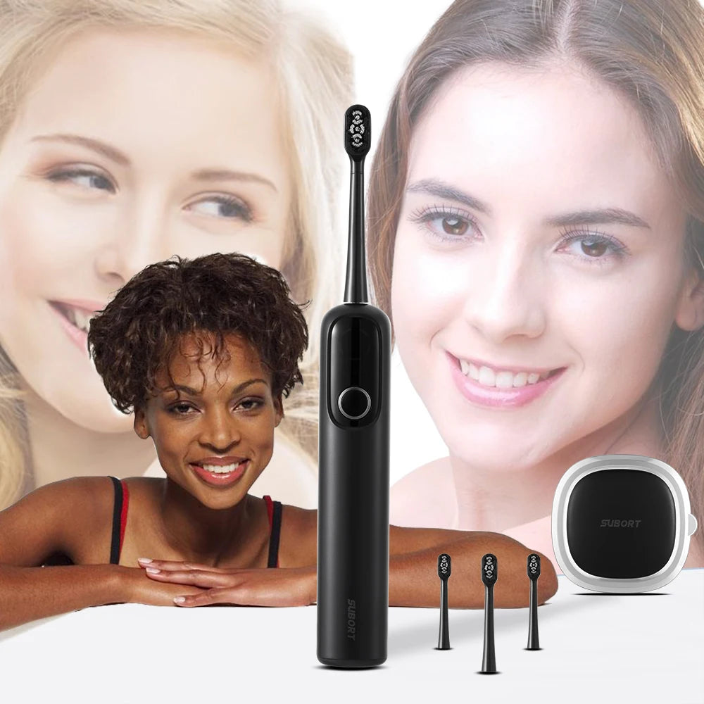 SUBORT S1 Sonic Oscillating Electric Toothbrush, 60° Swing, UV Sterilization Box, Copper-Free Brush Head, 220 Days Battery Life