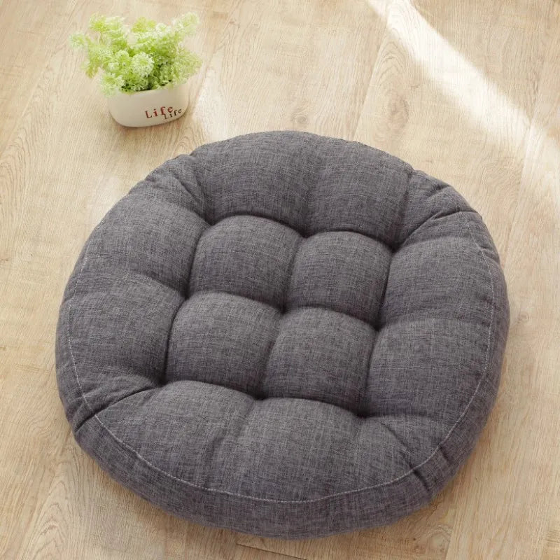 Inyahome Yoga Round Mat Pouf Seat Pillows Sofa Chair Bed Car Seat Pillows Cushions Floor Mat Meditation Pads for Dining Room