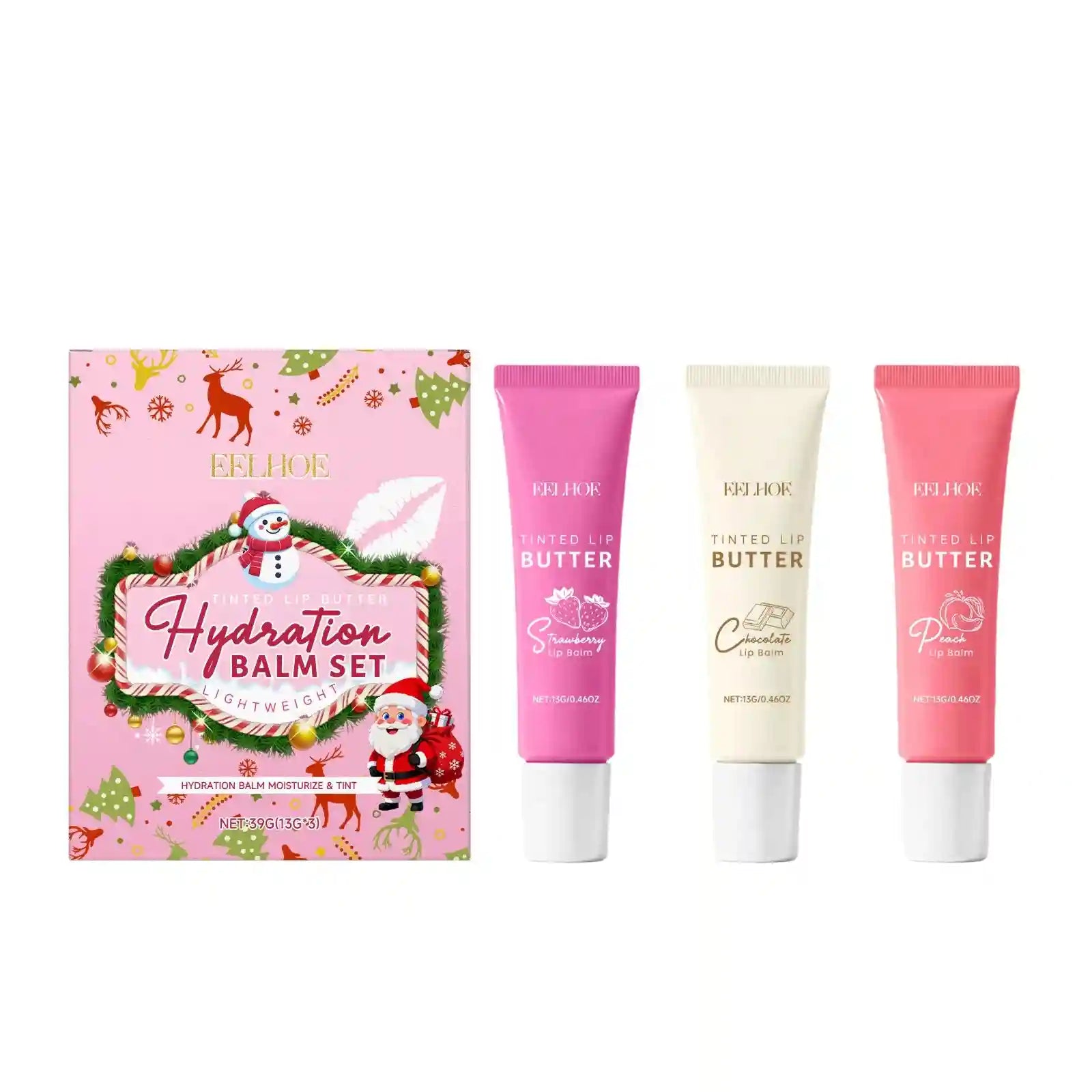 Hydrating Lip Care Set: Nourishing Long-Lasting Moisture Balm Treatment Lip Care 39g Boxed Tidesmit