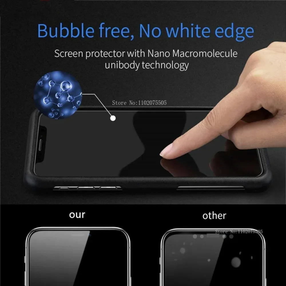 Samsung Galaxy M55 Screen Protector 4-Pack - 9H Tempered Glass Full Cover Tidesmit