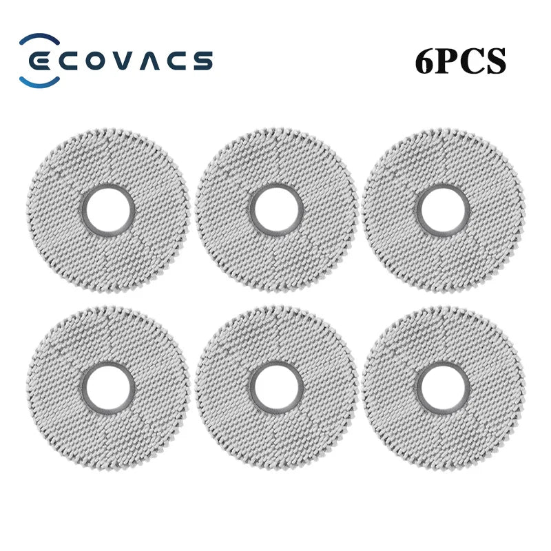 Gray round microfiber filter discs, 6-pack with center holes