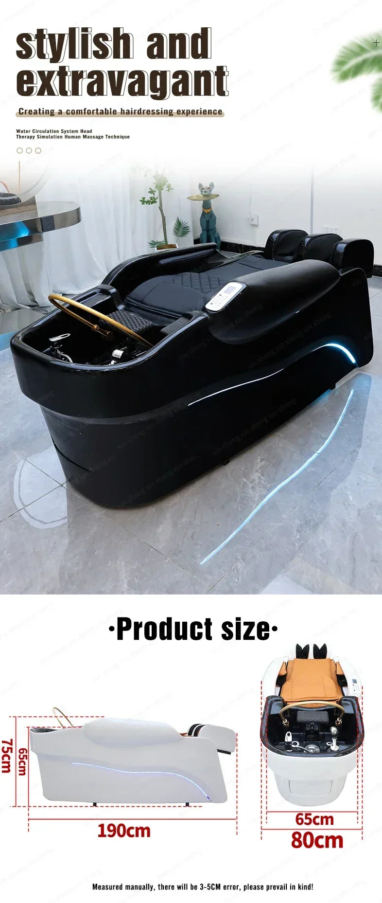 Japanese Shampoo Massage Bed | Ceramic Sink | Tidesmit Salon Furniture Massage Chairs Tidesmit