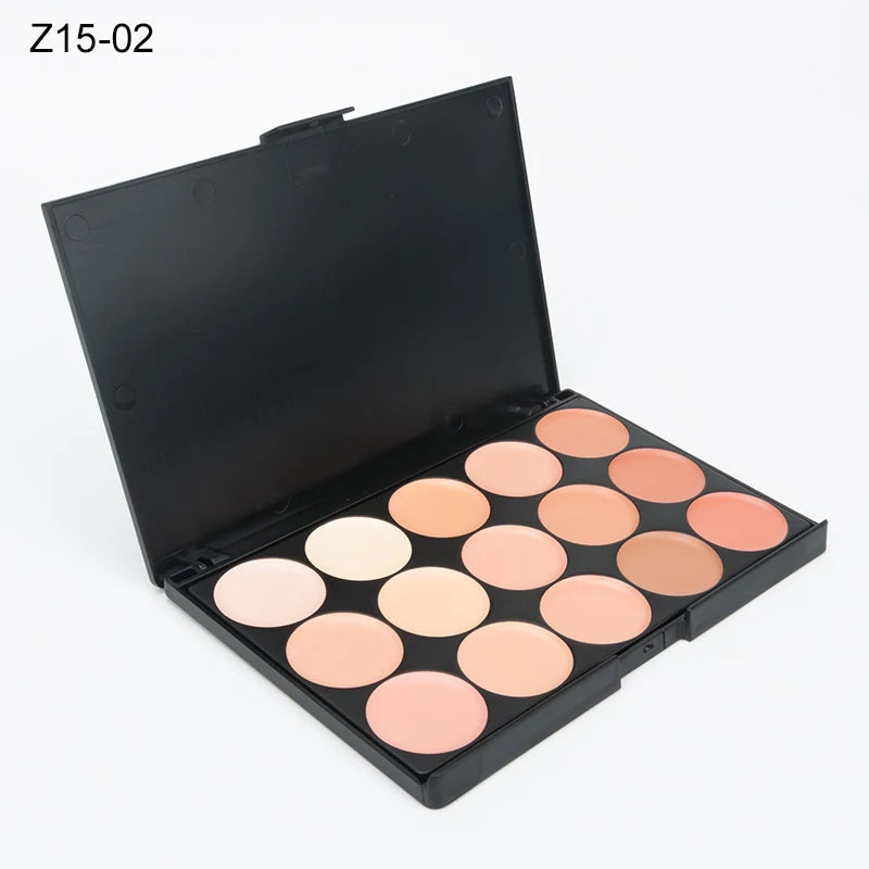 Tidesmit 15 color multifunction concealer palette shade swatch for face makeup covering acne and dark circles