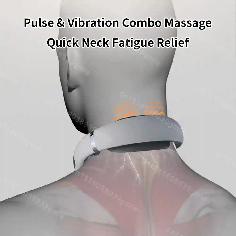 Electric Neck Massager with Heat and Shiatsu Therapy - Tidesmit White Relaxation Treatment Tidesmit