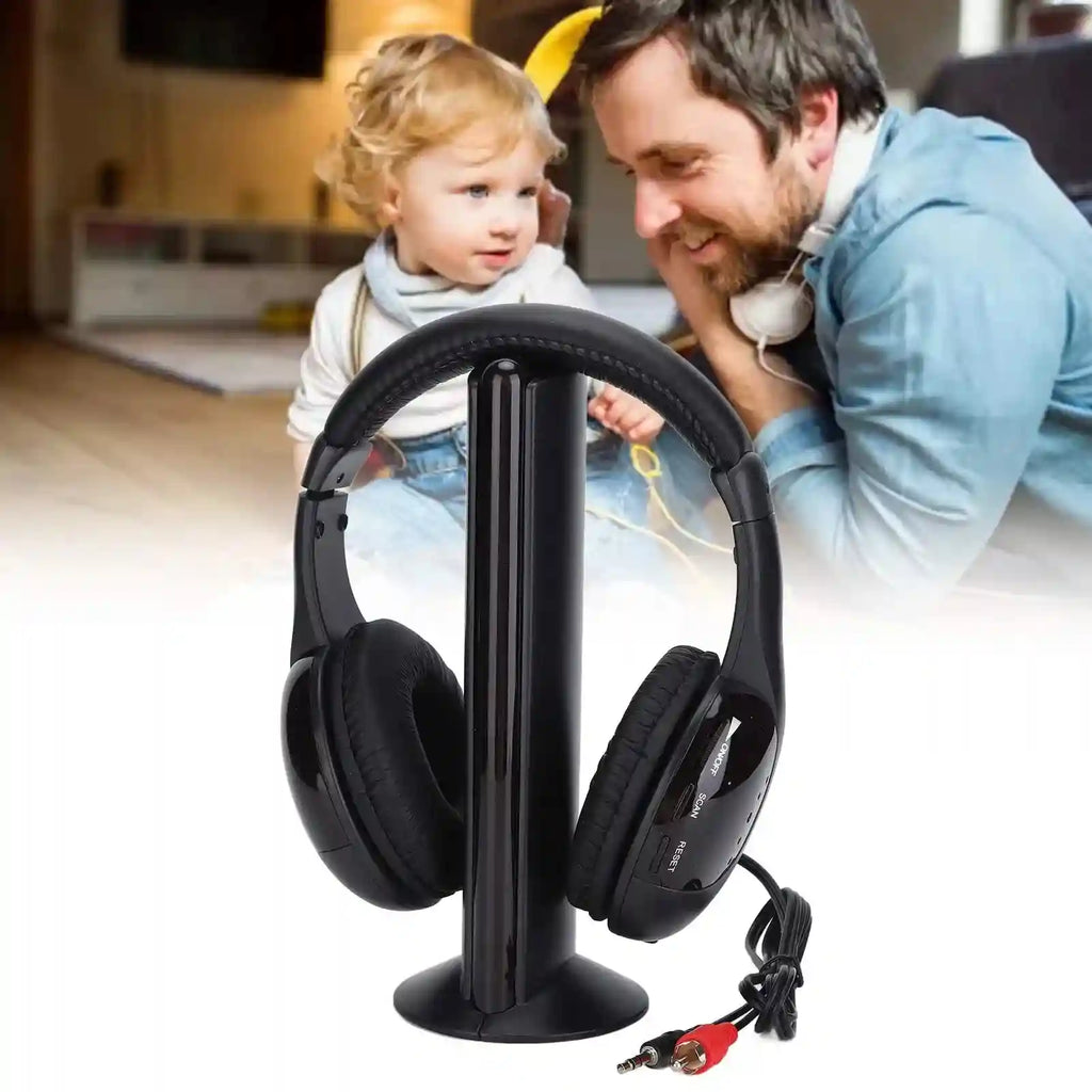 Wireless Headphones with Active Noise Cancellation & HiFi Bass - Black Tidesmit