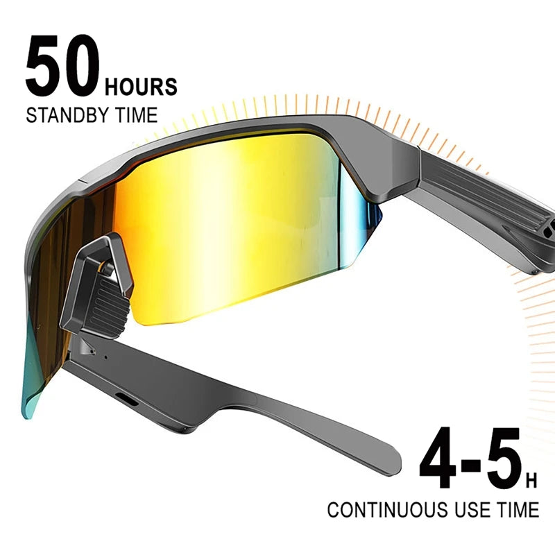 Polarized Bluetooth Audio Cycling Sunglasses | Silver & Gold Options Tidesmit