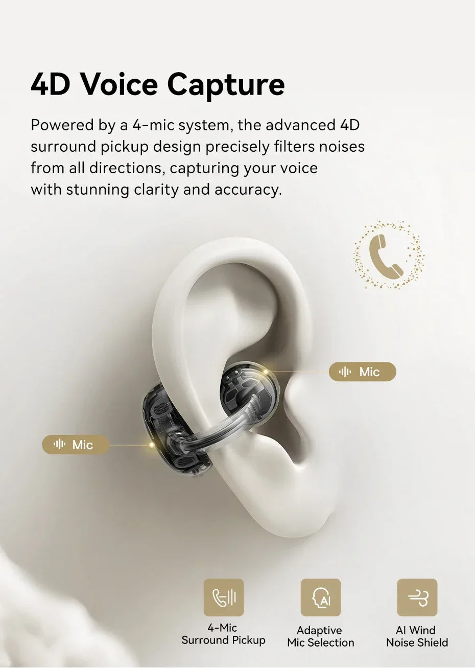 Open Ear Wireless Earbuds Bluetooth 5.4 - Tidesmit Tidesmit