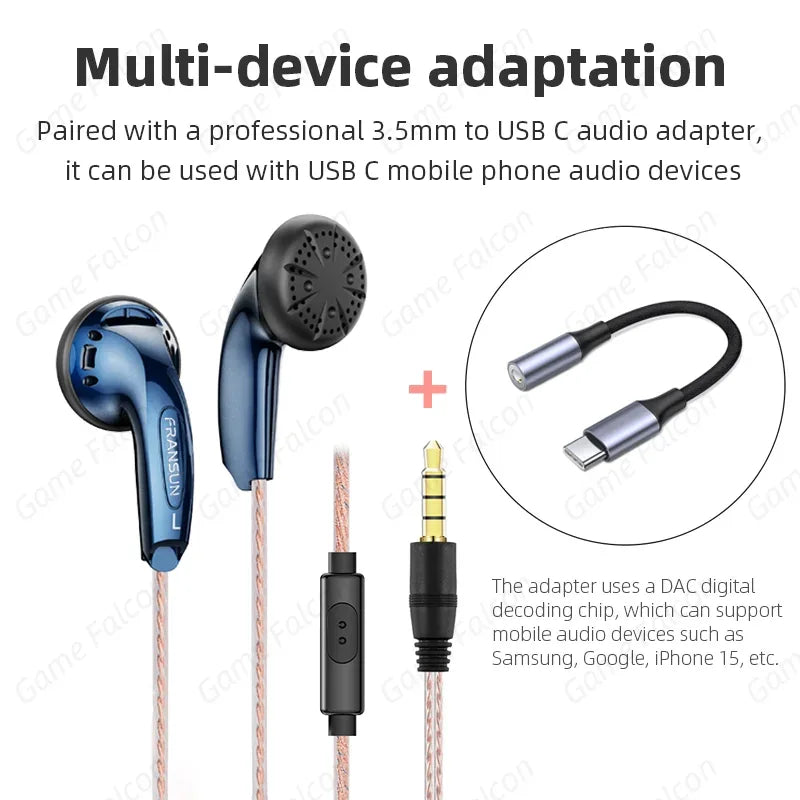 Wired Earbuds with HiFi Stereo Sound and Microphone by Tidesmit Tidesmit