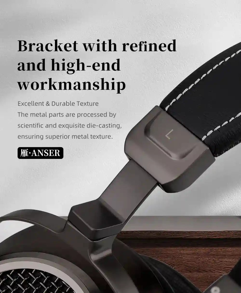 Tidesmit Open Back Wooden Headphones | 50mm Dynamic Driver | Black Tidesmit