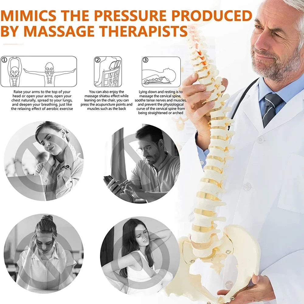 Back Stretcher Device: Spinal Decompression for Muscle Recovery - Orange Fascia Gun Tidesmit
