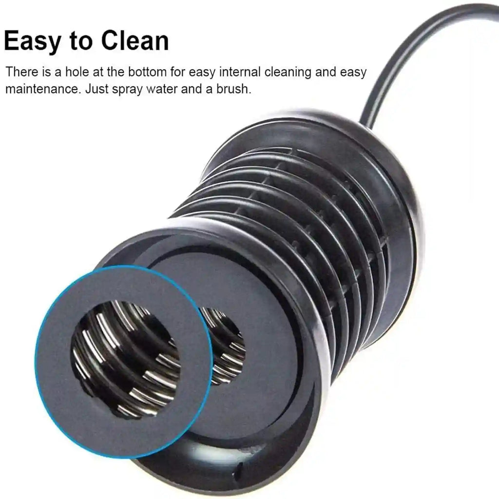 Black stainless steel ion detox foot bath array, cylindrical design with bottom cleaning hole for easy maintenance.