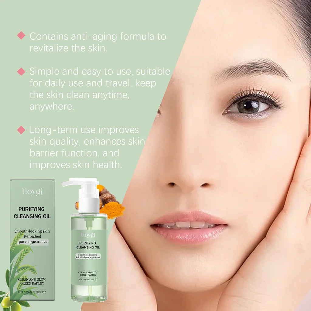 HOYGI Makeup Removal Oil Deep Cleansing Reduce Blackheads Purifying Pores Hydrating Moisturizing Non Greasy for All Skin Types