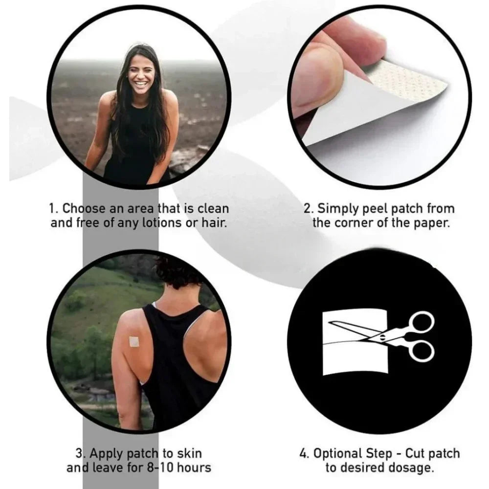 Tidesmit Vitamin C transdermal patch application guide: 30-pack immune boosting antioxidant supplement instructions.