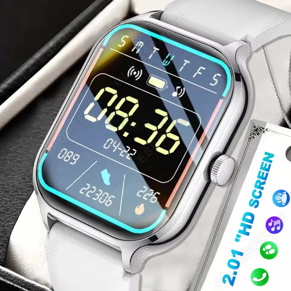 Smart Watch For Android IOS Watches 2.01inch HD Display BT Call Message Alert Music Sports Mode Smartwatch Men Women Gift HW12