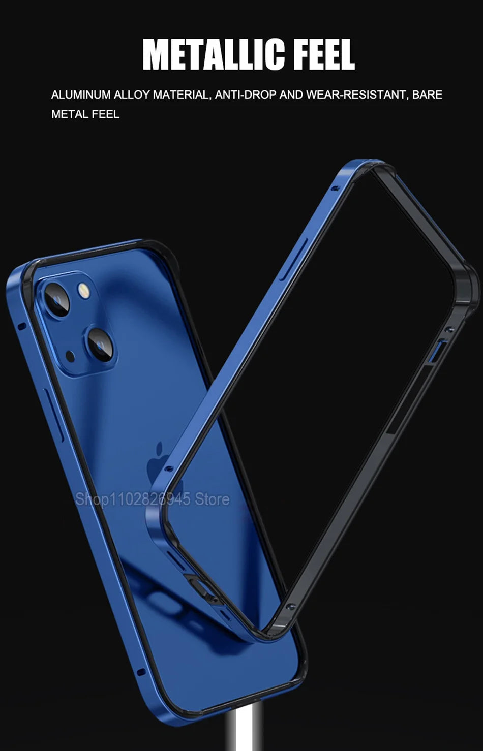 iPhone 17 Aluminum Bumper Case - Slim Military-Grade Metal Frame Tidesmit