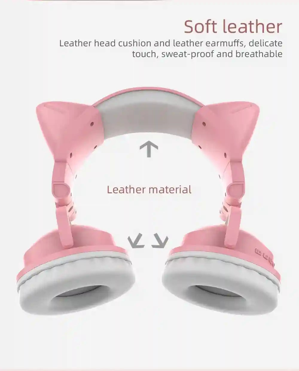 Wireless Cat Ear Headphones with RGB LED - Low Latency Audio Tidesmit