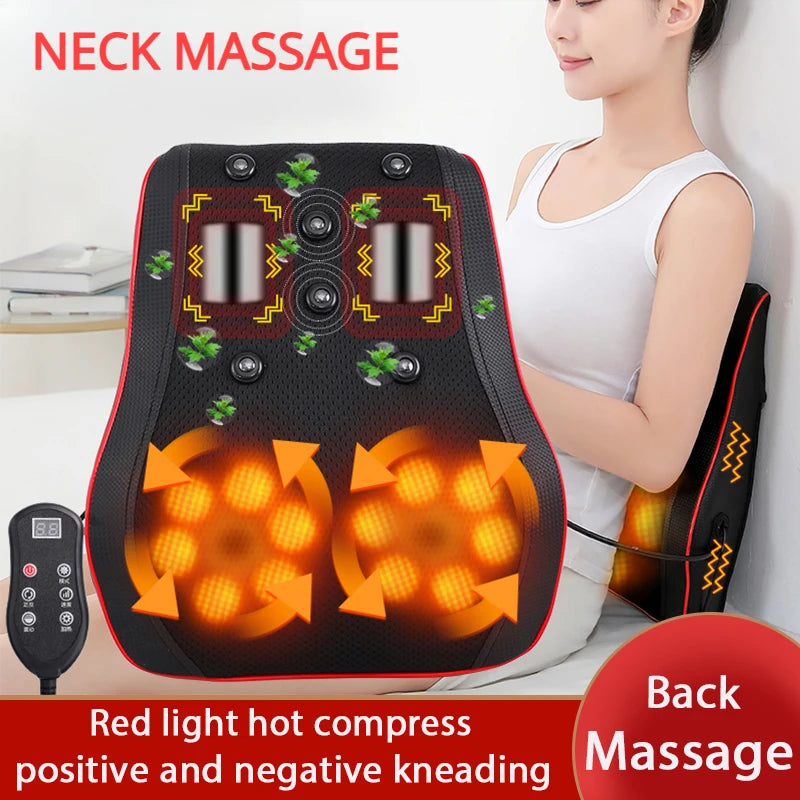 Shiatsu Neck and Back Massager with Heat and Airbag Therapy Relaxation Treatment Tidesmit