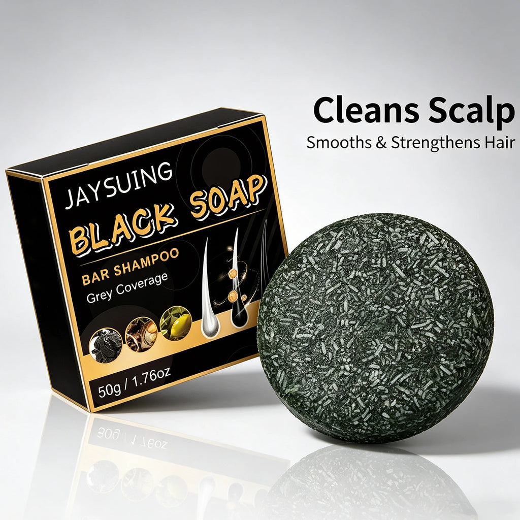 Gray Hair Shampoo Bar Turn Black Improve Dull & White Hair Anti-Dandruff Nourish Scalp  Polygonum Multiflorum Biotin Soap