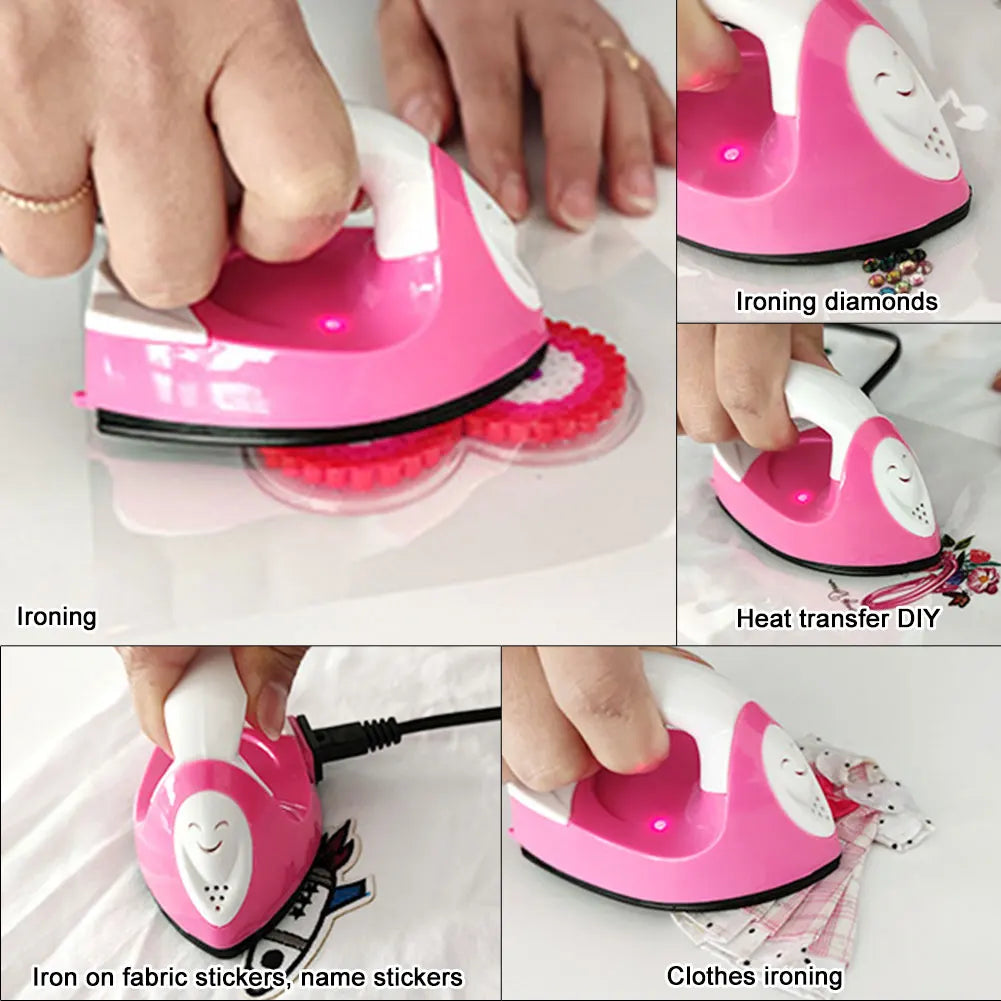 Tidesmit portable mini heat press machine heating plate showing compact design for DIY craft and sewing projects