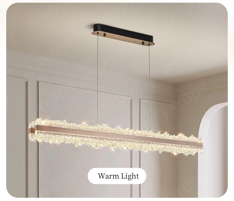 LED Ring Light Chandelier 120cm - Dimmable Rose Gold & Grey Tidesmit